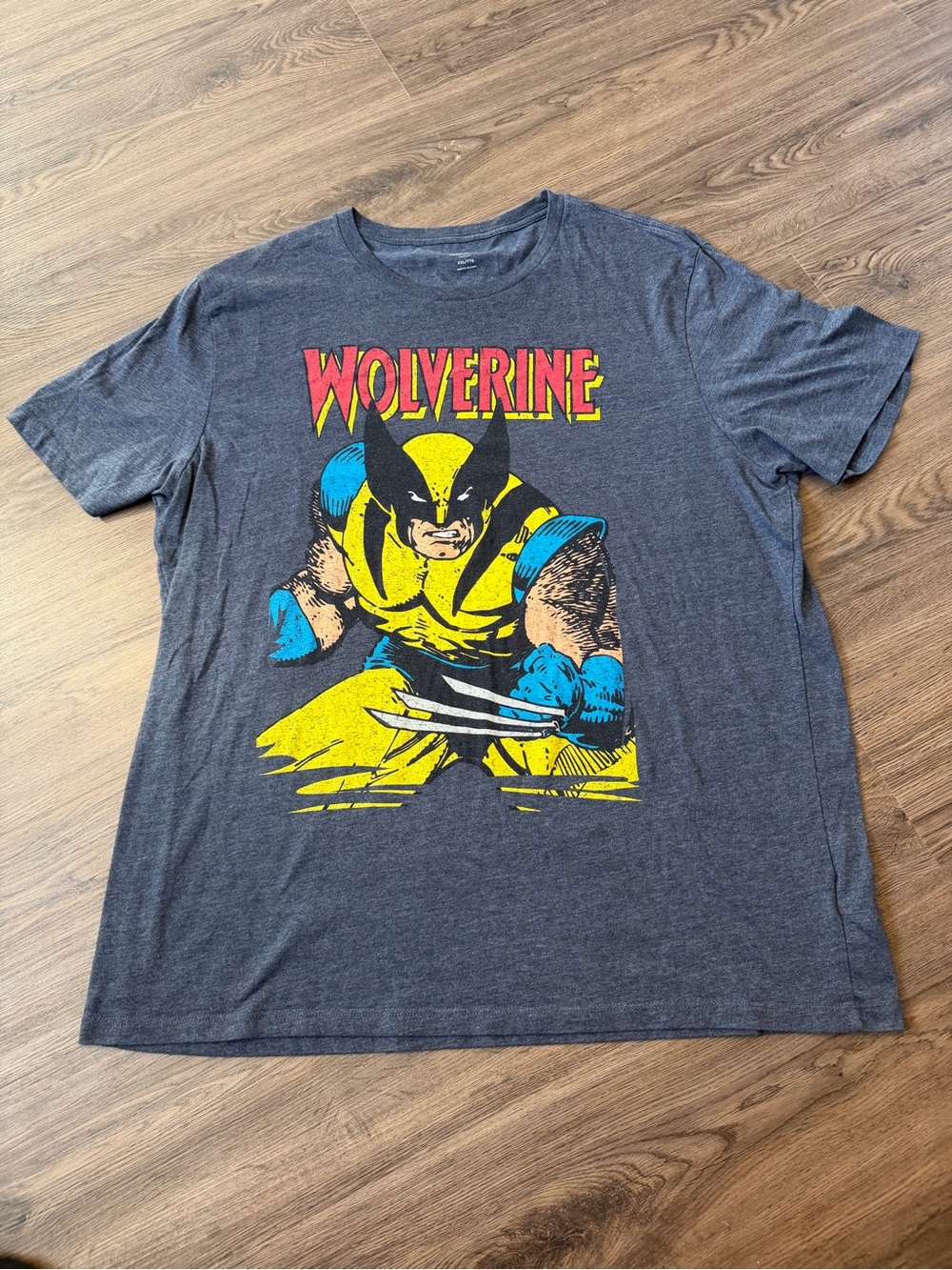 Wolverine Graphic T Shirt Men's XXL Gray Marvel Comic Old Navy Cotton Blend